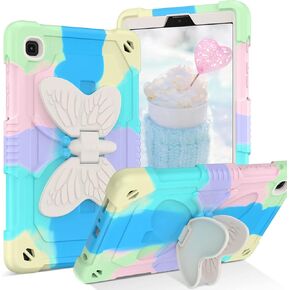 YINLAI for Samsung Galaxy Tab A7 Lite Case 8.7 inch with Butterfly Wings Kickstand Kids Girls Shockproof Protective Tablet Cover for Samsung Tab A7 Lite 8.7" SM-T225/T220/T227, Blue