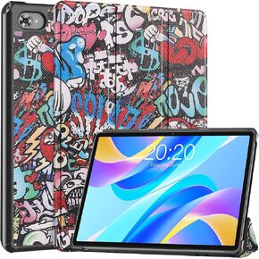 Gylint Case for TECLAST M40 Pro 10.1 inch Tablet, Folding Folio Ultra-Thin PU Leather Stand Case Cover for TECLAST M40 Pro / M40 / P20HD / P20S Black