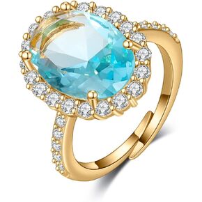 Artilady Cz Moon Star Rings for Women - Open Ring AAAA Cubic Zirconia Moon and Star Open Band Ring, Adjustable for US 5-9