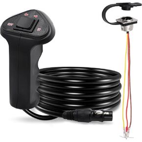 Winch Hand Remote Controller with Control Socket Assembly for ATV UTV 12000LB Winch