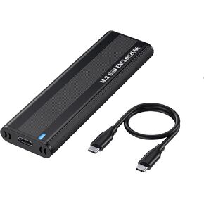 Aluminum M.2 NVME SATA SSD Enclosure Adapter, 10Gbps Type C Tool Free Enclosure for M.2 PCIe NVMe and SATA SSDs