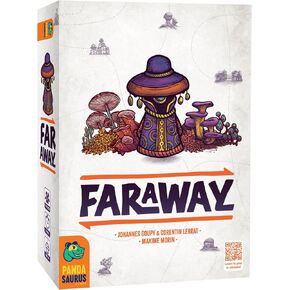 Pandasaurus Games Faraway Card Game - Explore Mysterious Alula! Strategic Region Building with Engaging Gameplay for Adventurers, Ages 10+, 2-6 Players, 15-30 Min Playtime, Made