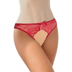 ملابس داخلية نسائية من OYOANGLE ذات دانتيل زهري متوسط ​​الارتفاع وملابس داخلية داخلية مسامية in Kuwait