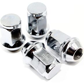 Set of 20 Veritek 14x1.5mm 1.5 Inch 38.5mm Overall Length 13/16 21mm Hex Chrome Lug Nuts for Aftermarket or Factory Wheels