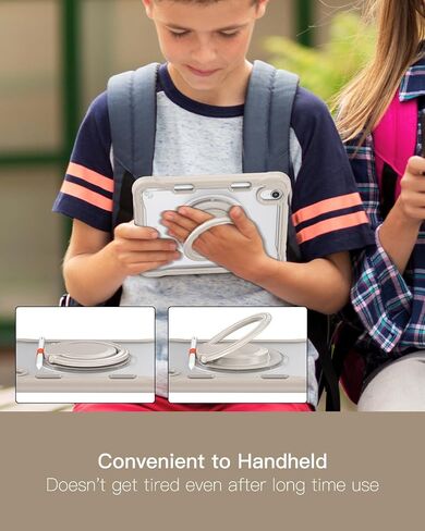 BRAECN iPad Mini 6 Case,Cover for Kids 8.3 inch 2021 iPad Mini 6th Gen, Shockproof Dropproof Rugged Protective Case with Pen Holder Carrying Shoulder Strap Ring, 360 Rotating Stand, Lavender Grey in Saudi Arabia