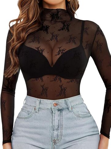 Buauty Sheer Tops for Women,Mesh Fishnet Tops Plus Size,Stylish and Sensational Mesh Blouses for Fashion-Forward Ladies in Kuwait