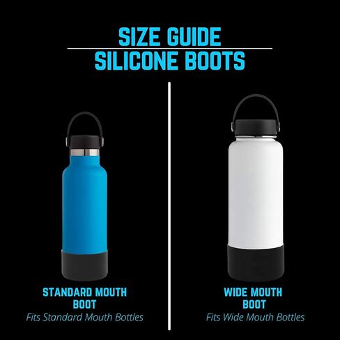 Hydro Wide Mouth Protective Silicone Sleeve Boot Cover Accessory Compatible with Hydroflask, Simple Modern, and Many More Top Water Bottle Brands Sizes 32 & 40 Ounce in Saudi Arabia