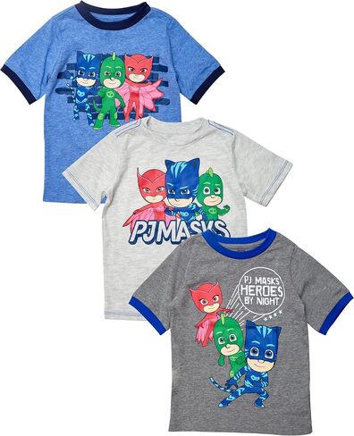 PJ Masks Baby Boys' T-Shirts 3 Pack-Featuring Catboy, Gekko, and Owlette in Saudi Arabia