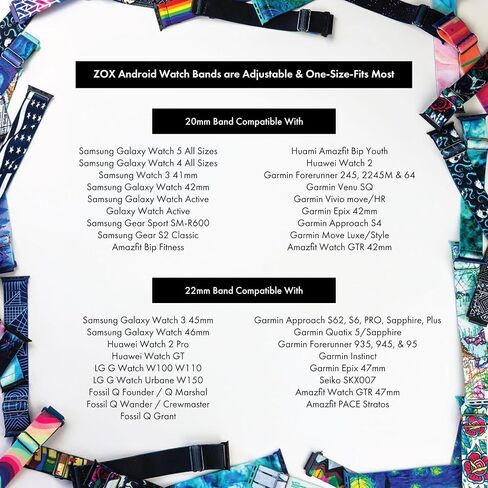 ZOX Inspirational & Motivational Android Watch Band – Uplifting, Stretch Watch Bands with Positive Affirmations made from Recycled Plastic – Gifts for Men, Women & Kids in Kuwait
