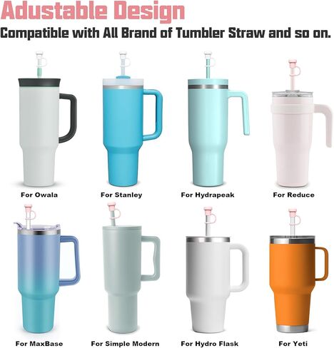 غطاء من القش قابل للتعديل لجميع العلامات التجارية من ستانلي، سيمبل مودرن، يتي، أوالا، قارورة مائية، تقليل، مارس، ميوكي، ماكس بيس، بيست، هيدرابيك وما إلى ذلك، القطر 6 مم - 10 مم، خالي من مادة BPA، آمن للاستخدام في غسالة الأطباق in Kuwait