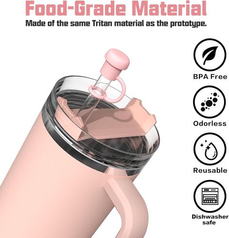 غطاء من القش قابل للتعديل لجميع العلامات التجارية من ستانلي، سيمبل مودرن، يتي، أوالا، قارورة مائية، تقليل، مارس، ميوكي، ماكس بيس، بيست، هيدرابيك وما إلى ذلك، القطر 6 مم - 10 مم، خالي من مادة BPA، آمن للاستخدام في غسالة الأطباق in Kuwait