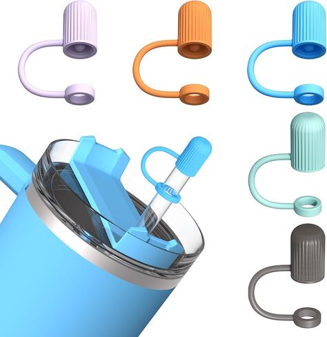 Adjustable Straw Cover for All Brand of Stanley, Simple Modern, Yeti, Owala, Hydro Flask, Reduce, Maars, Meoky, MaxBase, Beast, Hydrapeak and so on, Diameter 6mm-10mm, BPA Free, Dishwasher safe in Saudi Arabia