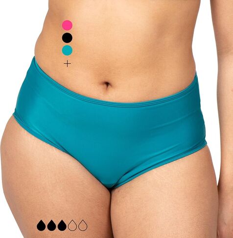 Period Swimwear - Black Menstrual Leakproof Bikini Bottoms - High Waisted Swim Bottoms for Teens, Girls, Women in Kuwait