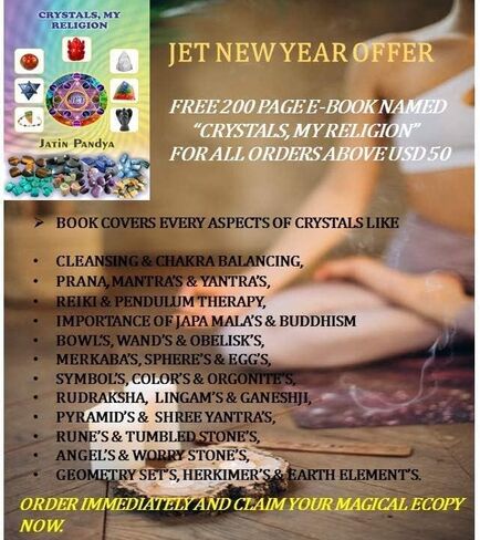 Jet Natural Crystal Quartz Point Usui Symbol Reiki Healing Meditation Power Symbol Gemstone Spiritual Energized Positive Mental Peace Prosperity Growth Approx 1.5-2 Inch in Saudi Arabia
