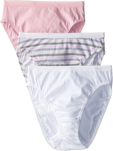 Fruit of the Loom Women's 3 Pack Assorted Cotton Hi-Cut Panties in Saudi Arabia