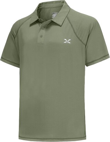 MOHEEN Men's Short Sleeve Polo Shirt Lightweight Moisture Wicking Performance Golf Shirts Solid Color in Kuwait