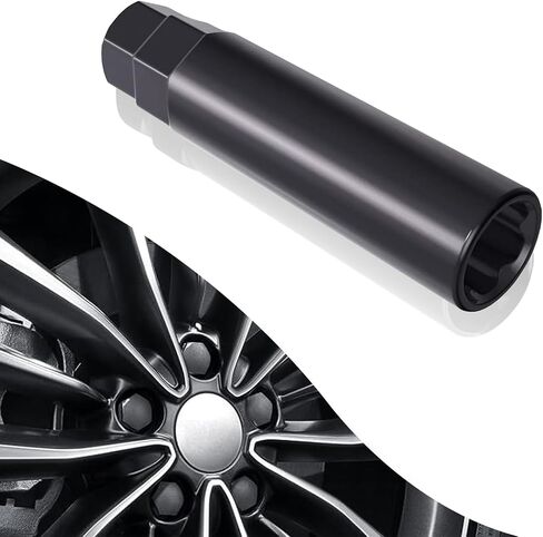 1 PC PCCar 3.46" Anti-Theft Screw Six-tooth Remover Socket, Durable Metal Nut Hub Anti-theft Screw Replacement, Compatible With Most Cars, Trucks, And SUVs (Black #6 Spline) in Saudi Arabia