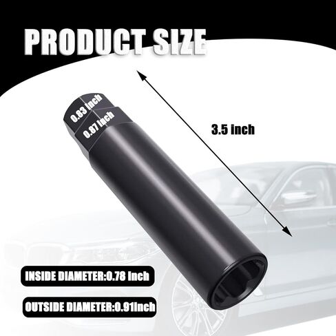 1 PC PCCar 3.46" Anti-Theft Screw Six-tooth Remover Socket, Durable Metal Nut Hub Anti-theft Screw Replacement, Compatible With Most Cars, Trucks, And SUVs (Black #6 Spline) in Saudi Arabia