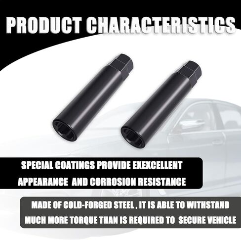1 PC PCCar 3.46" Anti-Theft Screw Six-tooth Remover Socket, Durable Metal Nut Hub Anti-theft Screw Replacement, Compatible With Most Cars, Trucks, And SUVs (Black #6 Spline) in Saudi Arabia