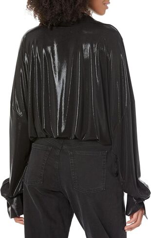 Norma Kamali Women's Super Oversized Boyfriend Shirt Bodysuit in Saudi Arabia