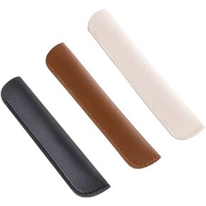 3 Pcs Leather Pen Sleeve Single Pen Case Holder Pencil Pouch Pen Protective Sleeve Cover for Ballpoint Pen
