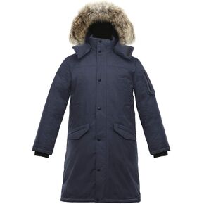 Triple F.A.T. Goose SAGA Collection | Eberly II Mens Hooded Goose Down Jacket Parka with Real Coyote Fur