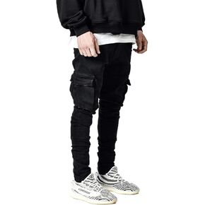 LONGBIDA Men's Slim Fit Stretch Ripped Skinny Jeans for Men, Distressed Straight Leg Fashion Denim Pants