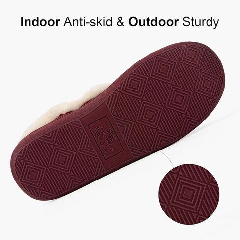 FamilyFairy Women's Warm Bootie Slippers Winter Gift Non Slip House Shoes | Soft Plush Lining, Cozy Fuzzy Collar, Versatile Outsole, Ladies House Slippers for Indoor Outdoor, Bedroom Relaxation Comfort in Saudi Arabia