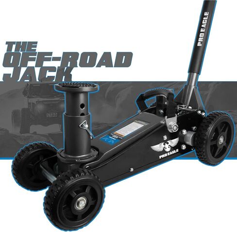 Pro Eagle 2 Ton Big Wheel Off Road Jack, The Beast, Off Road Racing High Clearance Car Jack (2 Ton, Black, Big Wheel) in Kuwait