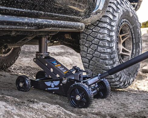 Pro Eagle 2 Ton Big Wheel Off Road Jack, The Beast, Off Road Racing High Clearance Car Jack (2 Ton, Black, Big Wheel) in Kuwait