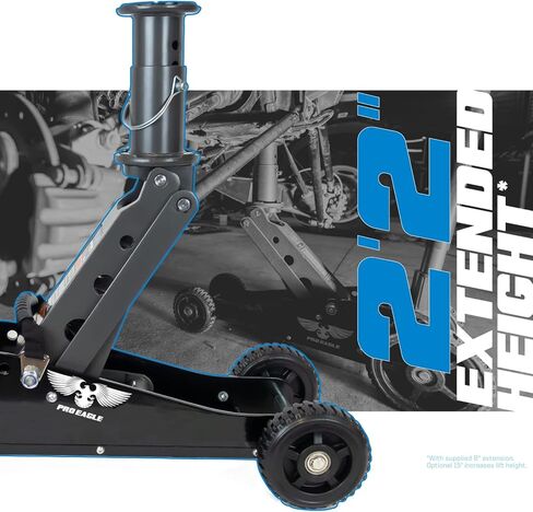 Pro Eagle 2 Ton Big Wheel Off Road Jack, The Beast, Off Road Racing High Clearance Car Jack (2 Ton, Black, Big Wheel) in Kuwait
