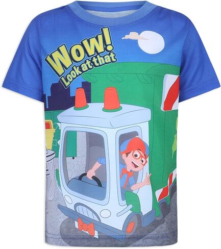 Blippi Boys’ Short Sleeve T-Shirt for Infant and Toddler – Blue/Orange in Kuwait