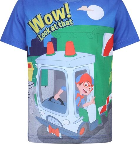 Blippi Boys’ Short Sleeve T-Shirt for Infant and Toddler – Blue/Orange in Kuwait