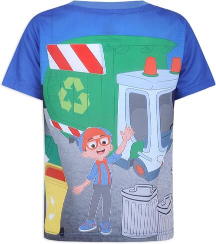 Blippi Boys’ Short Sleeve T-Shirt for Infant and Toddler – Blue/Orange in Kuwait