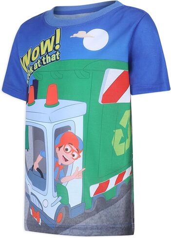 Blippi Boys’ Short Sleeve T-Shirt for Infant and Toddler – Blue/Orange in Kuwait