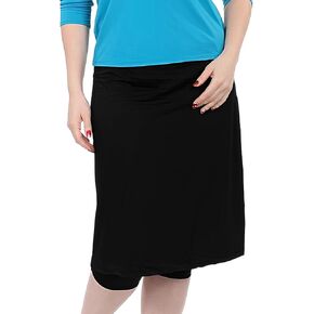 Kosher Casual Women's Knee Length Sports Skirt with Leggings - Mid-Weight Fabric