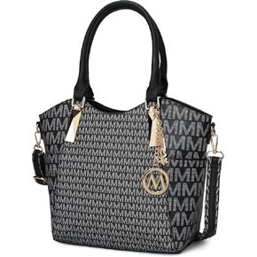 MKF Shoulder Bag for Women: PU Leather Tote Satchel Handbag – Crossbody Top-Handle Purse, Ladies Fashion Pocketbook