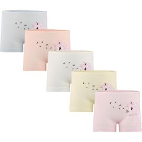 Donella Girls Boy Shorts Underwear - Kids Cotton Panties for Toddler Girls 5 Pack Age: 2T-11