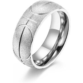 Stainless Steel Basketball Ring for Men - Basketball Sport Events Souvenir Gift for Men