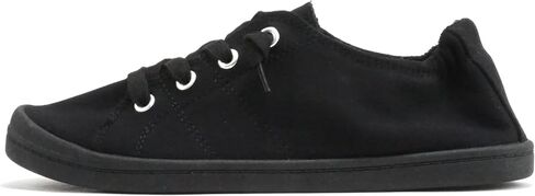 Soda Flat Women Shoes Linen Canvas Slip On Sneakers Lace Up Style Loafers Zig-S in Kuwait