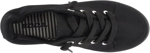 Soda Flat Women Shoes Linen Canvas Slip On Sneakers Lace Up Style Loafers Zig-S in Kuwait