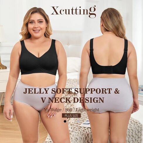 حمالات صدر نسائية ناعمة من Xcutting للنساء تغطية كاملة بدون سلك داخلي حمالات صدر مريحة للاستخدام اليومي ومبطنة بدون خياطة in Kuwait
