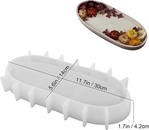 Boat Vessel Silicone Candle Mold, Handmade Elliptical Creative Storage Bowl Resin Mould, Flower Pot Vase Concrete, DIY Plaster Cement Rings Storage Tray Mold (Set) in Saudi Arabia