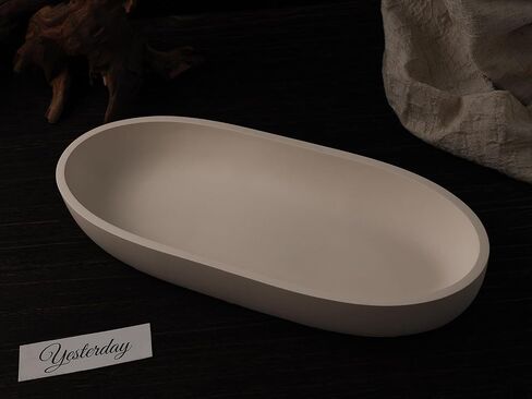 Boat Vessel Silicone Candle Mold, Handmade Elliptical Creative Storage Bowl Resin Mould, Flower Pot Vase Concrete, DIY Plaster Cement Rings Storage Tray Mold (Set) in Saudi Arabia