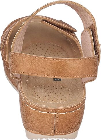 GC Shoes Women's Memory Foam Wedge Sandals, Summer Comfort Heels, Casual Ankle Strap Platform Dress Slides, Samar in Kuwait