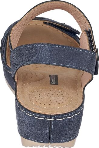 GC Shoes Women's Memory Foam Wedge Sandals, Summer Comfort Heels, Casual Ankle Strap Platform Dress Slides, Samar in Kuwait
