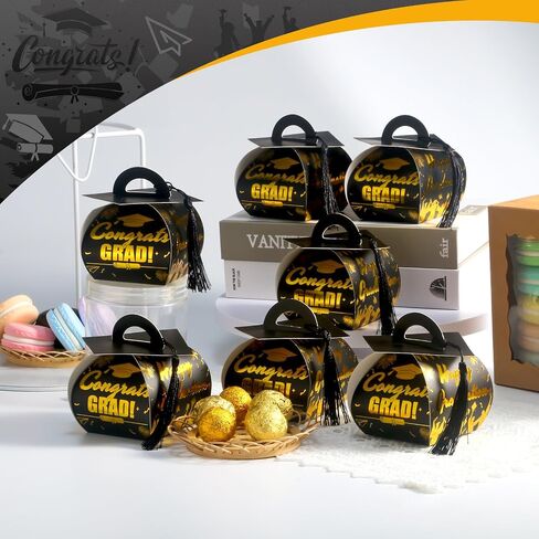 COTOPHER 36 Pcs Graduation Cap Gift Boxes, Graduation Candy Boxes with Tassel, Graduation Centerpieces for Tables Graduation Party Decorations, Small Treat Boxes for Graduation Party Favors Supplies in Saudi Arabia