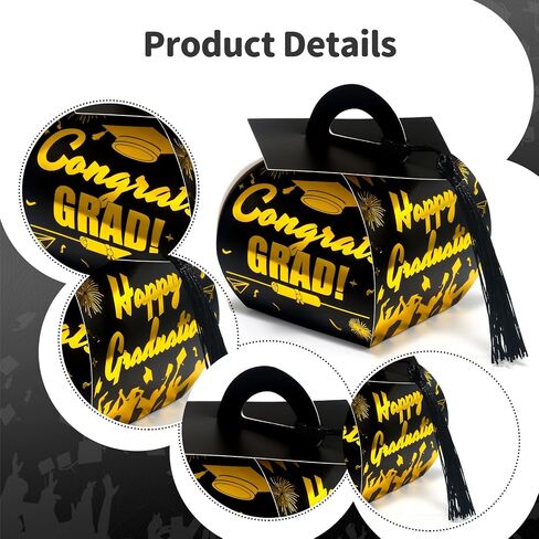 COTOPHER 36 Pcs Graduation Cap Gift Boxes, Graduation Candy Boxes with Tassel, Graduation Centerpieces for Tables Graduation Party Decorations, Small Treat Boxes for Graduation Party Favors Supplies in Saudi Arabia