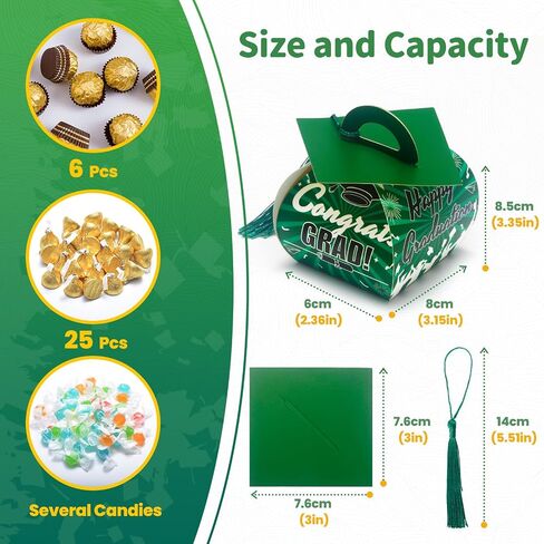 COTOPHER 36 Pcs Graduation Cap Gift Boxes, Graduation Candy Boxes with Tassel, Graduation Centerpieces for Tables Graduation Party Decorations, Small Treat Boxes for Graduation Party Favors Supplies in Saudi Arabia