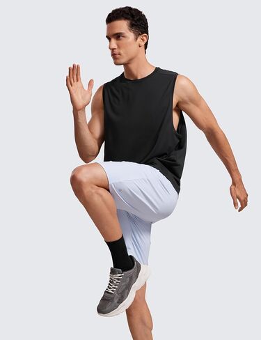 CRZ YOGA Men's Lightweight Tank Tops Quick Dry Sleeveless Athletic Running Workout Top Muscle Tee Shirts in Kuwait